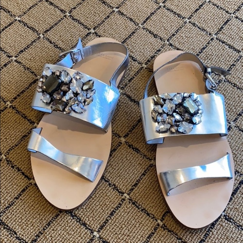 Zara jewelled sandals  10